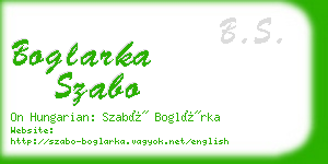 boglarka szabo business card